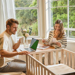 MAMAZING EvoNook 6-in-1 Convertible Mini Crib, 100% New Zealand Wood, Portable Mini Cribs with Wheels for Small Spaces, GREENGUARD Gold Certified, Washed Natural