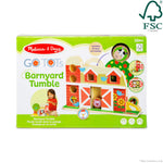 Melissa & Doug GO Tots Wooden Barnyard Tumble with 4 Disks - FSC Certified