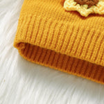 Newborn Baby Girls Knit Cardigans Long Sleeve Crewneck Hollow Knit Thin Sweater Toddler Button Tops Coat Outwear (Yellow-Sunflower, 12-18 Months)
