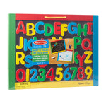 Melissa & Doug Magnetic Chalkboard and Dry-Erase Board with 36 Magnets (Numbers and Uppercase Letters), Chalk, Eraser, and Dry-Erase Pen