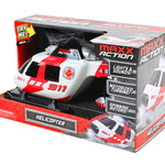 Sunny Days Entertainment Maxx Action Large Helicopter - Lights and Sounds Vehicle with Motorized Turbine and Spinning Rotors