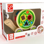 Hape Walk-A-Long Snail Pull Toy |Award Winning Toddler Wooden Push and Pull Toy with Removable Color
