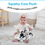 Kids Preferred Carter's Squishy Cow Stuffed Animal, Baby Cow Plush for Kids, Girls, Boys, Babies and Toddlers with Beans and Embroidered Details
