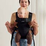 BabyBjörn Baby Carrier Mini, Black, 3D Mesh | Newborn Carrier (7-25 lbs), Ergonomic, Easy-to-Use