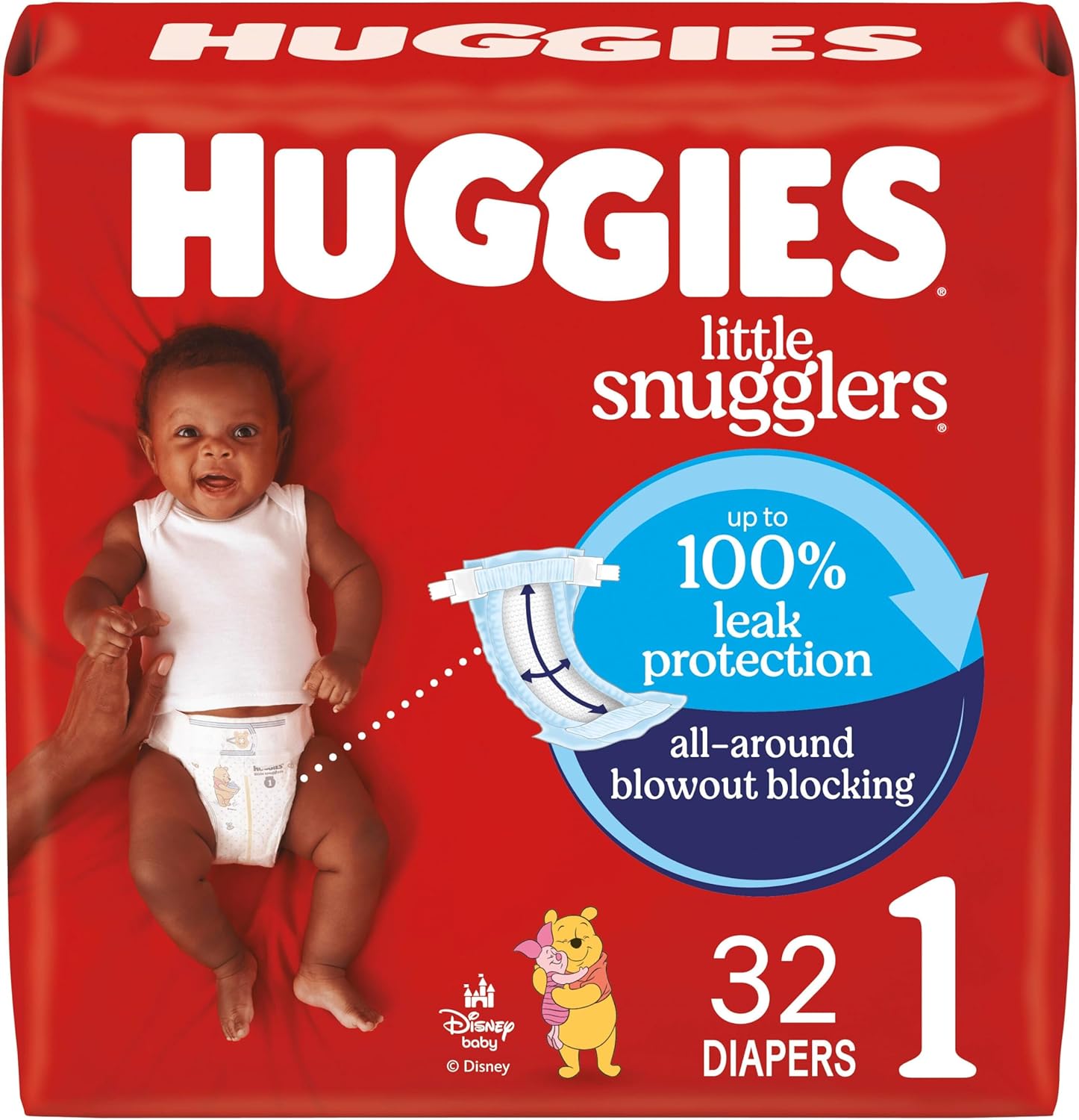 Huggies Size Newborn Diapers, Little Snugglers Baby Diapers, Size Newborn (up to 10 lbs), 31 Count, Packaging May Vary