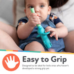Nuby Tube Teether - (2-Pack) Baby Teething Toy - 3+ Months - Elephant and Giraffe