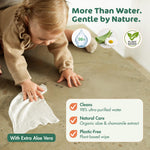 Naty Baby Wipes Aloe | 98% Water, Hypoallergenic & Natural for Sensitive Skin | Unscented, Plant-Based, Fragrance-Free | Plastic-Free & Compostable | Newborn & Toddler Wipes | 672 Count (12 Packs)
