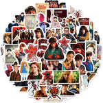 54pcs Cartoon Stranger Things 5 Stickers Pack,Waterproof Vinyl Stickers for Adult Teen Girl Laptop Skateboard Bike Guitar Water Bottle Travel Case Helmet Notebook Scrapbook