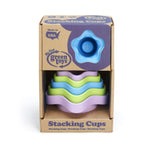 Green Toys Stacking Cups, Purple/Blue/Green - 6 Piece Motor Skills, Building, Stacking Toy Set. Safe for Babies and Toddlers. Dishwasher Safe, Recycled Plastic, Made in USA.