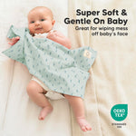 Organic Burp Cloths Baby Boy, Girl - 6-Pack Large 100% Cotton Burping Cloths for Babies, Spit Up Rags, Super Absorbent, Ultra Soft Newborn Rag, Gender Neutral, Machine Washable, Durable (Marine Muse)