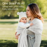 Ring Sling Baby Carrier - USA Lab Tested, 100% Natural Cotton Muslin, Breathable & Ergonomic Ring Sling Beige