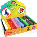 Pepy Plastilina Reusable and Non-Drying Modeling Clay Gift Set; Set of 24 Bars, 1.4 Ounce Each, 2 Each of 12 Colors, Perfect for Arts and Crafts Projects, Multicolor