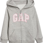 GAP Baby Girls' Playtime Favorite Logo Full Zip Hoodie Hooded Sweatshirt