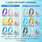 Swimming Nose Clips Ear Plugs for Kids Adults, 9 Pack Waterproof Silicone