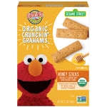 Box of Earth's Best Organic Crunchin' Grahams with Elmo on a white background
