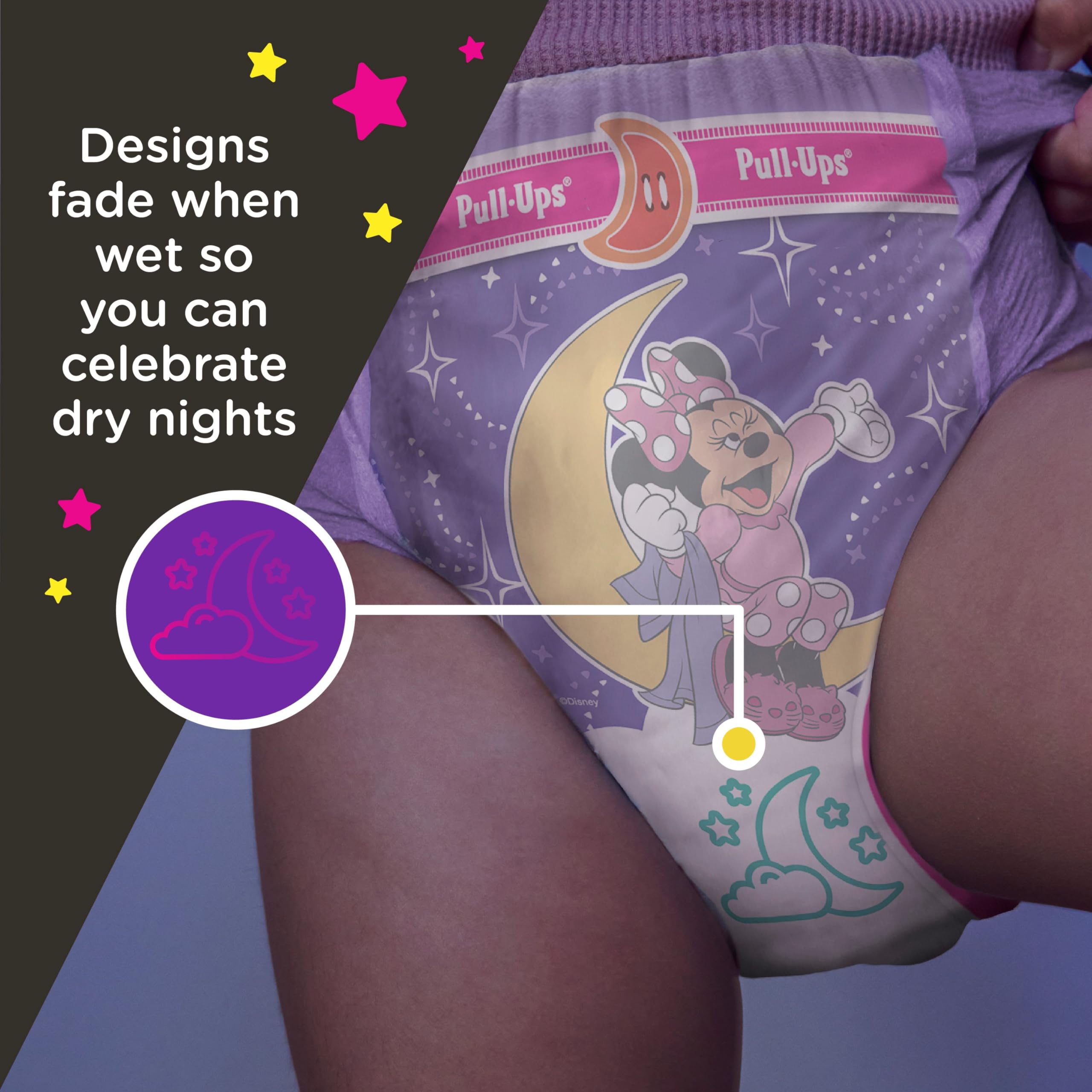 Pull-Ups Girls' Night-Time Potty Training Pants, Size 5T-6T Overnight Training Underwear (46-60 lbs), 44 Ct