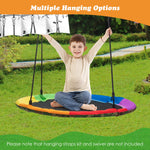 Costzon 2-Pack Kids Swing Combo Set with Swing Seat and Saucer Tree Swing, Swing Seat with Heavy-Duty Steel Chain, Adjustable Hanging Rope, Saucer Tree Swing for Outdoors, Playground