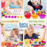 Yetonamr Counting Dinosaurs Montessori Toys for 3 4 5 Years Old Boys Girls, Toddler Preschool Learning Activities Toys for Kids Ages 2-4, 3-5, 4-8, Birthday Gifts Sensory Toys