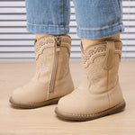 BMCiTYBM Baby Girl Boy Cowgirl Cowboy Western Boots Beige Size 4 Toddler