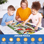 500 Pieces Puzzle for Adults,Birds Bath Flower Fence Puzzle,Recycled Cardboard Animals Jigsaw Puzzle 500 Pieces,Challenging Game Home Decor Birthday Party Gift Toy for Adults Kids Seniors 20.5 * 15 in