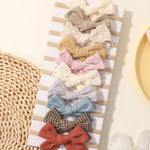 doboi 10PCS Baby Girls Headbands Hair Bows Nylon Linen Hairbands Handmade Hair Accessories for Newborn Infant Toddlers Little Girl and Kids