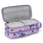 Choco Mocha Girls Pencil Case for Kids, Soft Large Zipper Pencil Pouch for Kids with 2 Compartments Girls Pencil Case for School Rainbow Pencil Bag, Pink