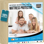 Utopia Bedding Waterproof Mattress Protector Queen Size, Premium Terry Mattress Cover 200 GSM, Breathable, Fitted Style with Stretchable Pockets (White)
