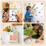 40 PCS Stencils for Kids, Stencils for Painting Crafts Reusable Washable Journal Stencil Primary Shape Template for Paper Scrapbooks Drawing
