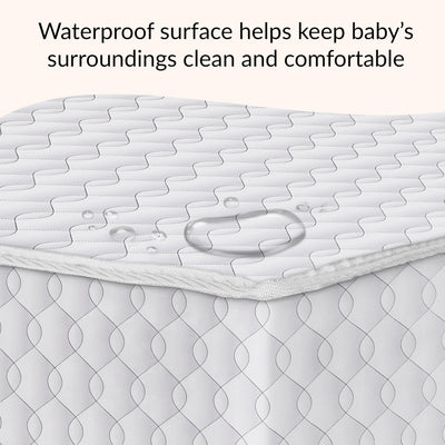 Dream On Me 5" Cozy Cloud 2-in-1 Crib and Toddler Mattress, Dual-Sided - Infants & Toddlers, Breathable & Waterproof, 75% Recycled Fiber, GREENGUARD Gold & Baby Safety Alliance Certified – Taffeta