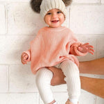 FURTALK Toddler Warm Winter Hat Kids Baby Knitted Soft Beanie with Double Faux Fur Pom Poms for Girls Boys