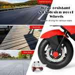 Costzon Kids Ride On Motorcycle, 12V Electric Battery Powered Ride On Bike w/Training Wheels, LED Lights, Music, Pedal, Forward/Reverse, Gift for Children Boys Girls (Red)