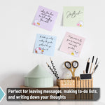 Mr. Pen- Aesthetic Sticky Notes, 3"x3", 8 Pads, 400 Sheets, 4 Designs, Cute Bear Sticky Notes, Self-Stick Note Pads Aesthetic, Perfect for Office, School, Home, Study & Organization