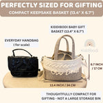 Kiddibodi Baby Gift Set | 11 Piece Gender Neutral Newborn Gift Basket for Boys & Girls – Baby Essentials with Plate, Bib, Spoon, Cup, Feeder, Outfit, Rattles & Storage Bag