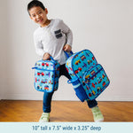 Wildkin ECO rPET Insulated Lunch Bag – Keeps Food Hot or Cold, Easy-Clean Lining, Zippered Pockets & BPA-Free – Boys & Girls, Ideal for School, Travel & Daycare – Trains, Planes & Trucks