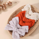 doboi 20PCS 3.6 Inches Baby Girls Linen Hair Bows Clips 10 Colors Fully Lined Hair Barrettes Accessories for Babies Infant Toddlers Kids in Pairs