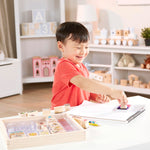 Melissa & Doug Stamp-a-Scene Stamp Pad: Fairy Garden - 20 Wooden Stamps, 5 Colored Pencils, and 2-Color Stamp Pad