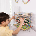 Melissa & Doug Deluxe Metal Wire Puzzle Storage Rack for 12 Small and Large Puzzles