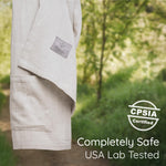 Ring Sling Baby Carrier - USA Lab Tested, 100% Natural Cotton Muslin, Breathable & Ergonomic Ring Sling Beige Grey