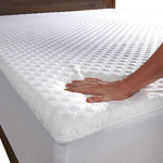 SafeRest Waterproof Queen Size Mattress Protector - Fitted with Stretchable Pockets - Machine Washable Cotton Mattress Cover for Bed