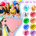 20 Pack LED Light Up Yo Yo Plastic Yoyo Glow in the Dark Yoyo Toys for Kids Party Favors Birthday Gifts Classroom Prizes Carnival Bulk Toys, 10 Colors