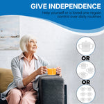 Providence Spillproof Compact 8oz Adult Sippy Cup with 2 Handles - Sip Cups for Adults for Limited Mobility - Handicapped Accessories - Handicap Cups for Elderly Care - Made in the USA - Ckear - 6