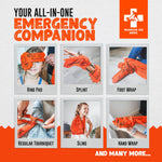 Warrior Kid Medic Multi Tool - Tourniquet, Triangle Bandage, Arm Sling, Pressure Bandage and Splint - Survival Kit for Kids & Adults, First Aid Kit Survival Essentials - Emergency Survival Kit, 1-Pack