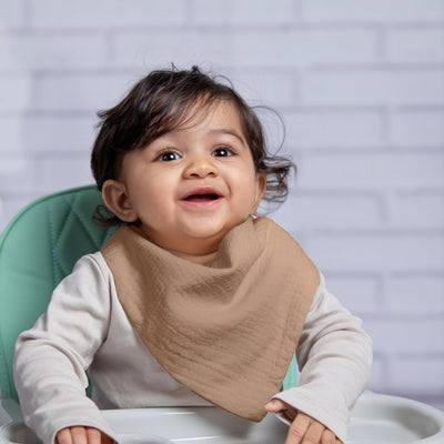 LILY O LAUREL Muslin baby bandana bibs for drooling and teething, 100% cotton, Baby bibs for boys and girls, Muslin Bibs, Drool Bibs – Pack of 8