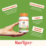 MARYRUTH'S Sugar Free Vitamin Gummies for Kids Age 2 | 2 Month Supply Multivitamin with Vitamin C, D3, Zinc | 1 Gummy Per Day | Toddler Vitamins | Sugar Free | Vegan | Non GMO | 60 Count