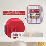 RHINO RESCUE 350 Pieces OSHA All-Purpose First Aid Kit, Home & Office Professional Medical Supplies, Ideal for Emergency, School, Business FSA HSA Eligible