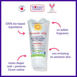 California Baby Super Sensitive Diaper Rash Cream | 100% Bio-Based | Zinc Oxide Ointment | Unscented Diaper Cream | Cloth Diapers Safe | 82 g / 2.9 oz