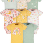 Gerber baby-girls 8-pack Short Sleeve Onesies Bodysuits