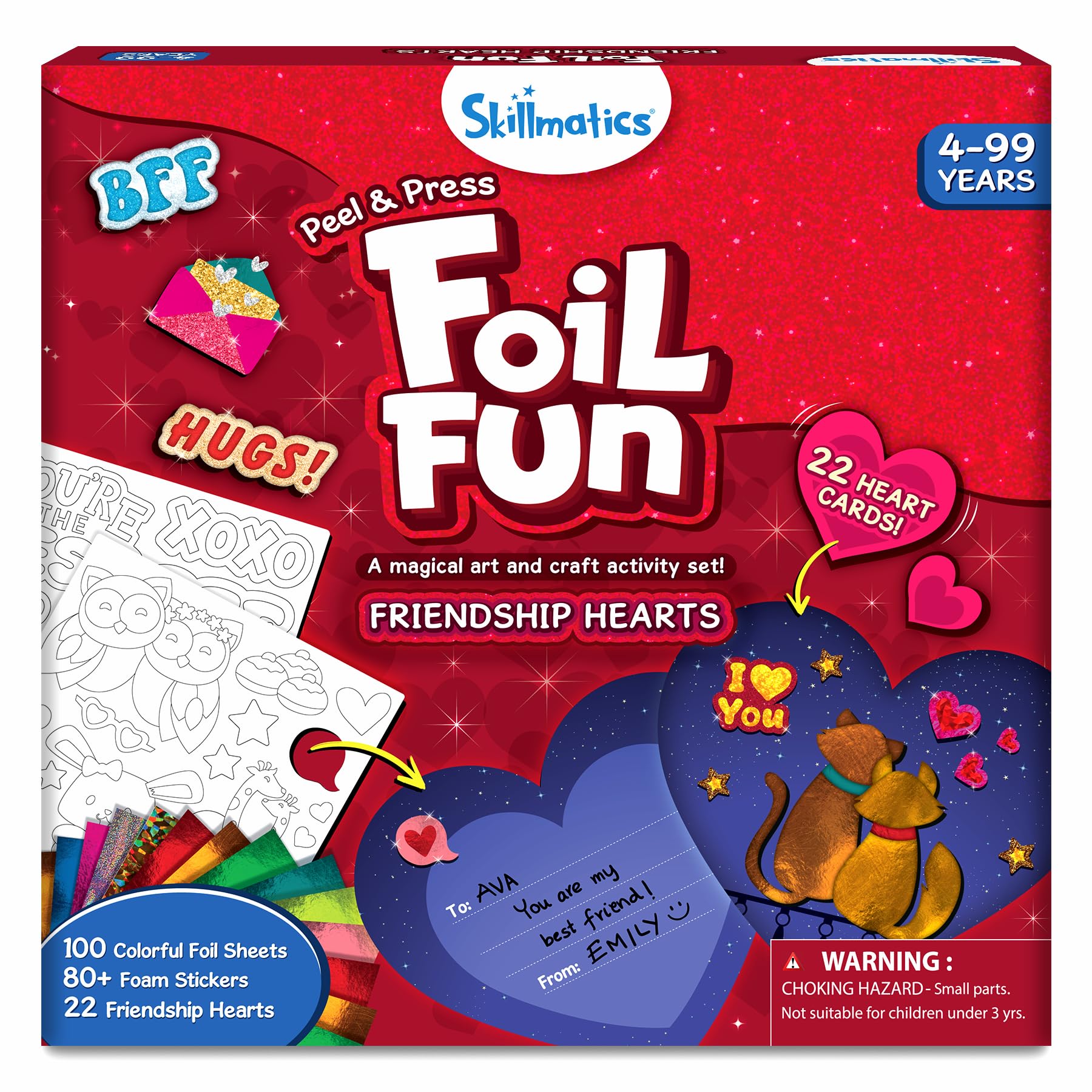 Skillmatics Art & Craft Activity - Foil Fun Animals, No Mess Art for Kids, Travel Toys, Craft Kits, DIY Creative Activity, Gifts for Boys & Girls Ages 4, 5, 6, 7, 8, 9
