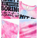 PATPAT Girls T Shirts Size 10-11 Years, Tie Dye Letters Print Graphic Tees Crew Neck Short Sleeve Shirts Trendy Clothes Cute Concert Outfits Cute Tops