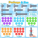 Montessori Toys for 1 2 3 4 5 Year Old Boys Girls, 2 In 1 Counting Toys & Spinning Stacking Toys for Toddlers 1-3 Educational Learning Toys Easter Birthday Gifts for Kids Age 1-5 Autism Sensory Toy